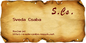 Sveda Csaba névjegykártya